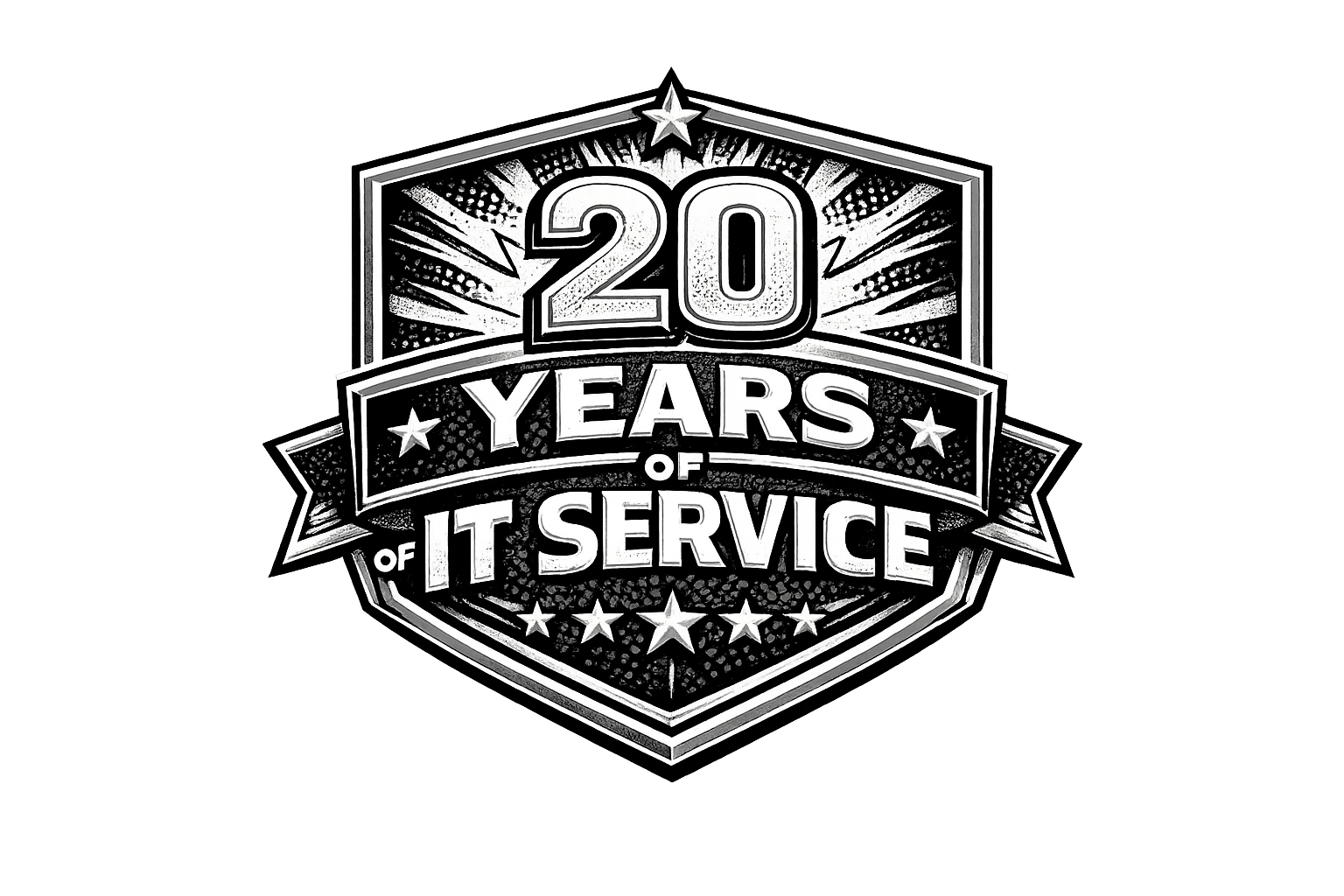 20 Years of IT Service badge
